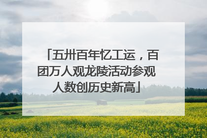 五卅百年忆工运，百团万人观龙陵活动参观人数创历史新高