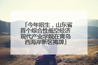 今年招生，山东省首个综合性低空经济现代产业学院在青岛西海岸新区揭牌