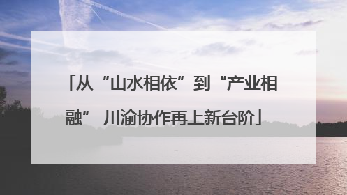 从“山水相依”到“产业相融” 川渝协作再上新台阶