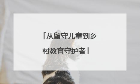 从留守儿童到乡村教育守护者