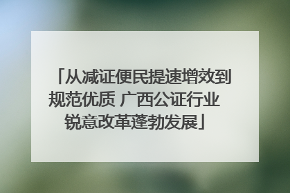 从减证便民提速增效到规范优质 广西公证行业锐意改革蓬勃发展