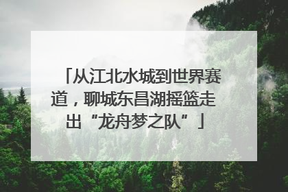从江北水城到世界赛道，聊城东昌湖摇篮走出“龙舟梦之队”