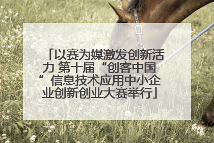 以赛为媒激发创新活力 第十届“创客中国”信息技术应用中小企业创新创业大赛举行