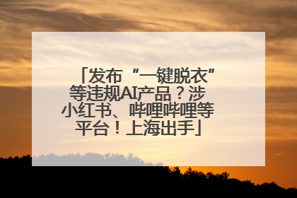 发布“一键脱衣”等违规AI产品？涉小红书、哔哩哔哩等平台！上海出手