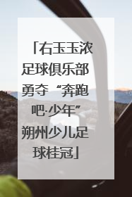右玉玉浓足球俱乐部勇夺“奔跑吧·少年”朔州少儿足球桂冠