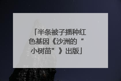 半条被子播种红色基因《沙洲的“小树苗”》出版