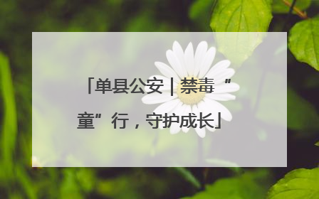 单县公安｜禁毒“童”行，守护成长