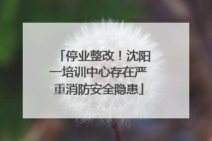 停业整改！沈阳一培训中心存在严重消防安全隐患