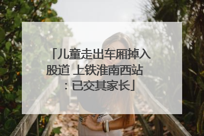 儿童走出车厢掉入股道 上铁淮南西站：已交其家长