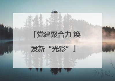 党建聚合力 焕发新“光彩”