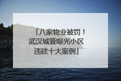 八家物业被罚！武汉城管曝光小区违建十大案例