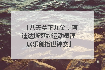 八天拿下九金，阿迪达斯签约运动员潘展乐剑指世锦赛