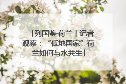 列国鉴·荷兰丨记者观察：“低地国家”荷兰如何与水共生