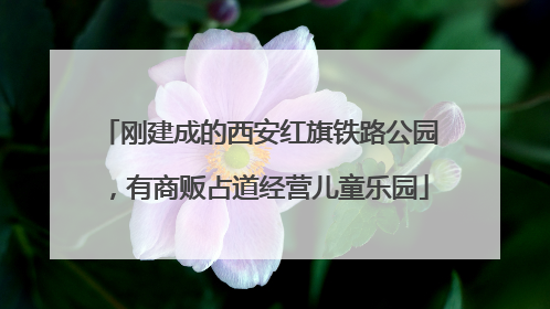 刚建成的西安红旗铁路公园，有商贩占道经营儿童乐园