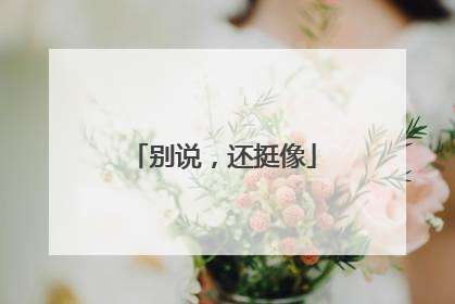 别说，还挺像