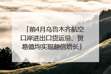 前4月乌鲁木齐航空口岸进出口货运量、贸易值均实现翻倍增长
