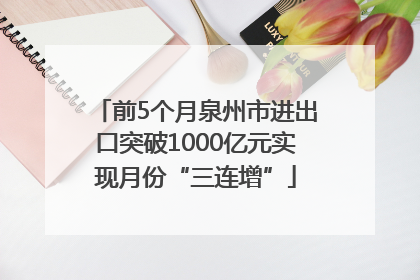 前5个月泉州市进出口突破1000亿元实现月份“三连增”