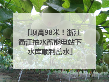 坝高98米！浙江衢江抽水蓄能电站下水库顺利蓄水