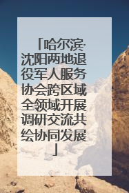 哈尔滨·沈阳两地退役军人服务协会跨区域全领域开展调研交流共绘协同发展