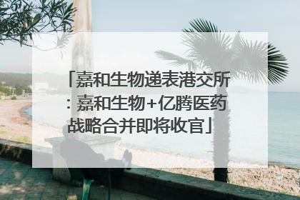 嘉和生物递表港交所：嘉和生物+亿腾医药战略合并即将收官