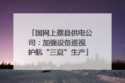 国网上蔡县供电公司：加强设备巡视 护航“三夏”生产