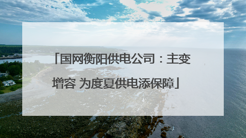 国网衡阳供电公司：主变增容 为度夏供电添保障
