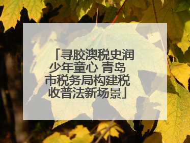 寻胶澳税史润少年童心 青岛市税务局构建税收普法新场景