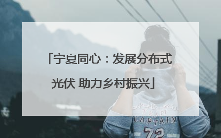宁夏同心：发展分布式光伏 助力乡村振兴