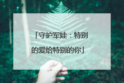 守护军娃：特别的爱给特别的你