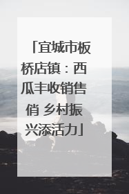 宜城市板桥店镇：西瓜丰收销售俏 乡村振兴添活力
