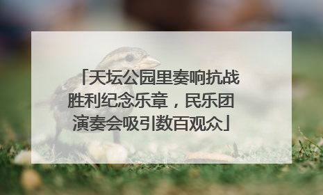 天坛公园里奏响抗战胜利纪念乐章，民乐团演奏会吸引数百观众