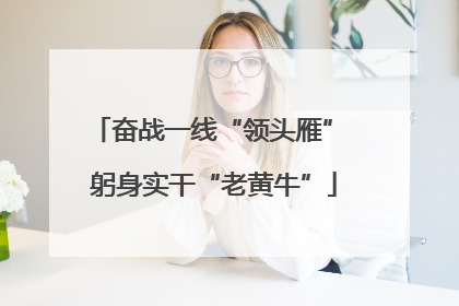 奋战一线“领头雁” 躬身实干“老黄牛”