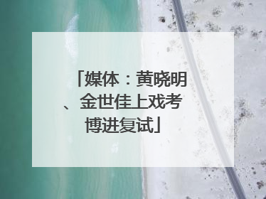 媒体：黄晓明、金世佳上戏考博进复试