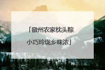 徽州农家枕头粽 小巧玲珑乡味浓