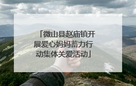 微山县赵庙镇开展爱心妈妈蓄力行动集体关爱活动