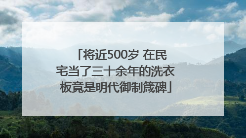 将近500岁 在民宅当了三十余年的洗衣板竟是明代御制箴碑