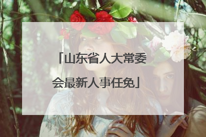 山东省人大常委会最新人事任免