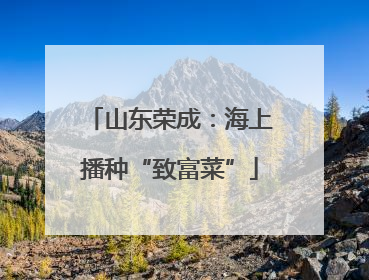 山东荣成：海上播种“致富菜”