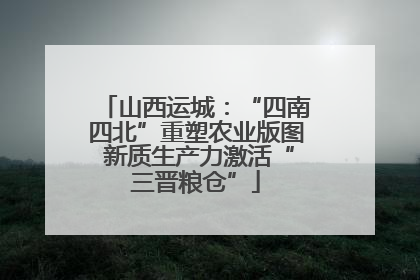 山西运城：“四南四北”重塑农业版图 新质生产力激活“三晋粮仓”
