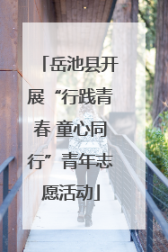 岳池县开展“行践青春 童心同行”青年志愿活动