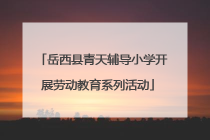 岳西县青天辅导小学开展劳动教育系列活动
