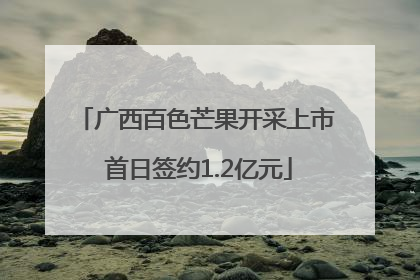 广西百色芒果开采上市 首日签约1.2亿元