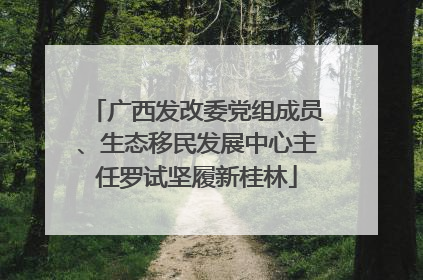 广西发改委党组成员、生态移民发展中心主任罗试坚履新桂林