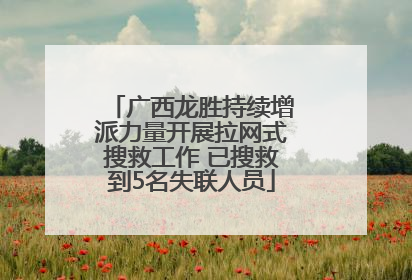 广西龙胜持续增派力量开展拉网式搜救工作 已搜救到5名失联人员