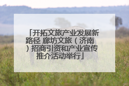 开拓文旅产业发展新路径 廊坊文旅（济南）招商引资和产业宣传推介活动举行