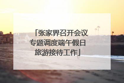 张家界召开会议专题调度端午假日旅游接待工作