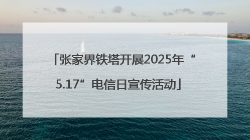 张家界铁塔开展2025年“5.17”电信日宣传活动
