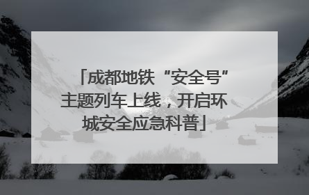 成都地铁“安全号”主题列车上线，开启环城安全应急科普