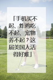 手机买不起、炸鸡吃不起、宠物养不起？这届美国人活得好难