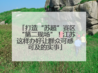 打造“苏超”赛区“第二现场”！江苏这样办好让群众可感可及的实事